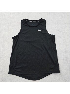 Nike Running Dri-Fit Tank Top Size Small Mesh Pullover Athletic Athleisure Black